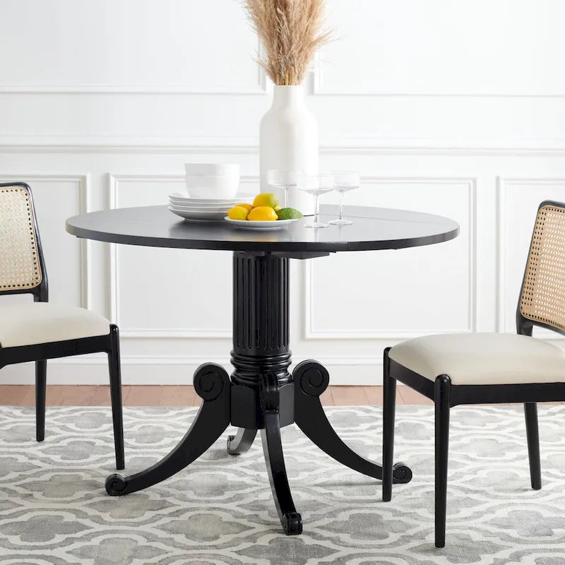 Table à manger à abattants blanc antique - 43 L x 43 P x 31 H - 43Lx43Px31H