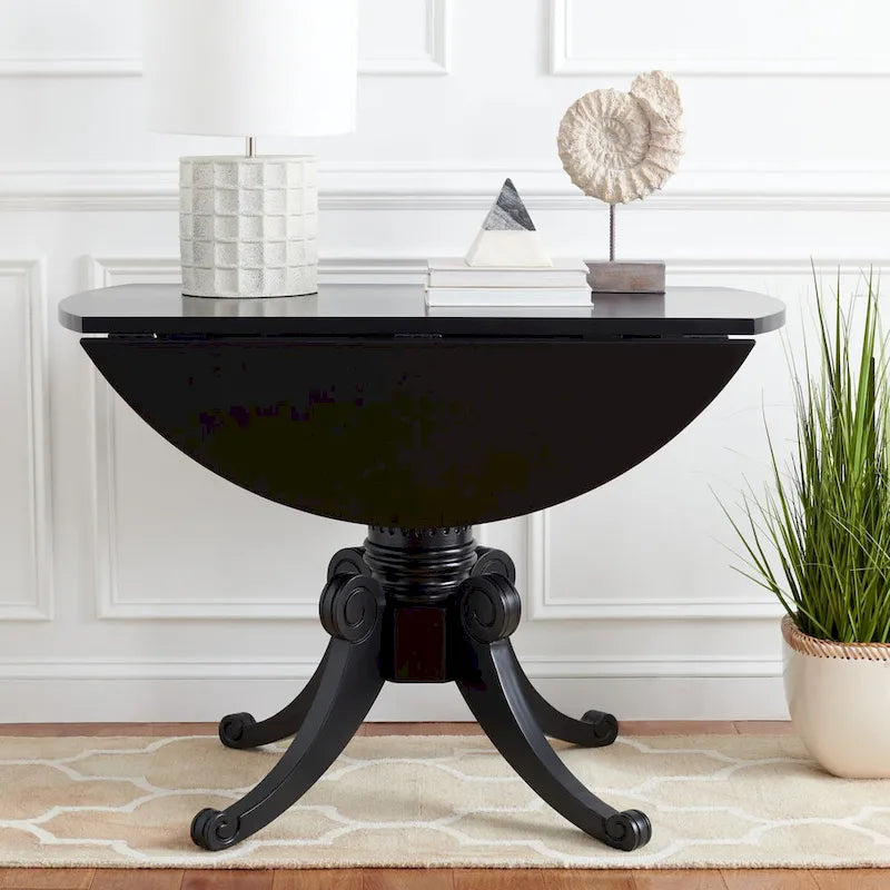 Table à manger à abattants blanc antique - 43 L x 43 P x 31 H - 43Lx43Px31H