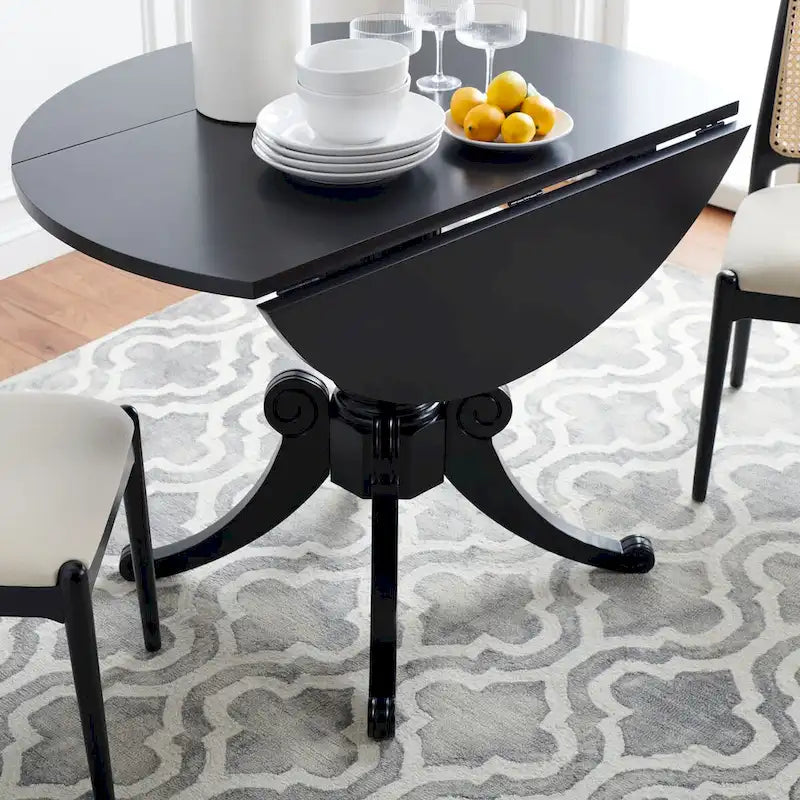 Table à manger à abattants blanc antique - 43 L x 43 P x 31 H - 43Lx43Px31H