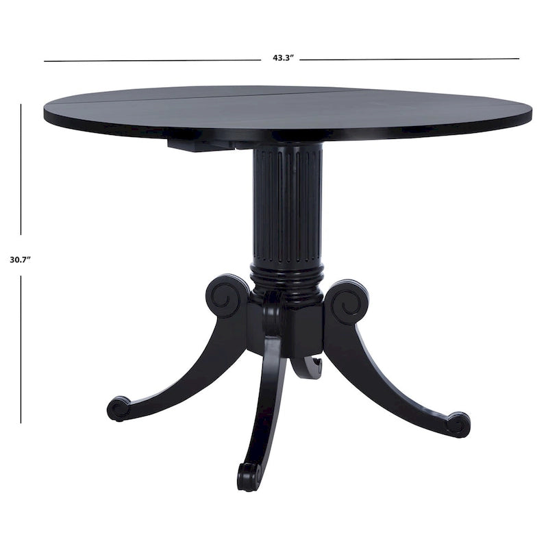Table à manger à abattants blanc antique - 43 L x 43 P x 31 H - 43Lx43Px31H