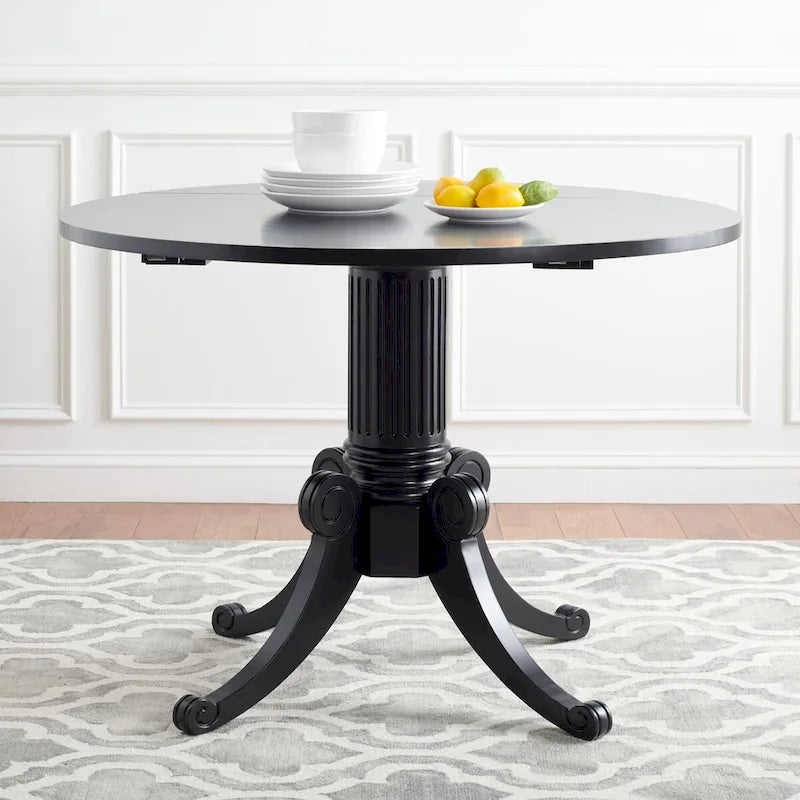 Table à manger à abattants blanc antique - 43 L x 43 P x 31 H - 43Lx43Px31H