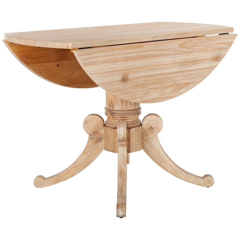 Table à manger à abattants blanc antique - 43 L x 43 P x 31 H - 43Lx43Px31H