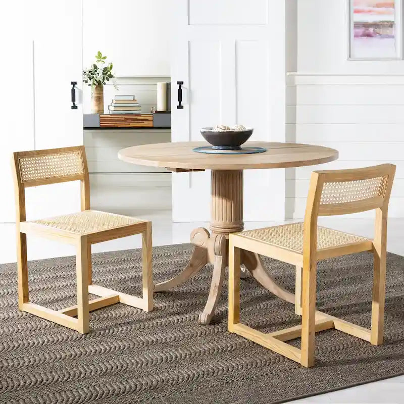 Table à manger à abattants blanc antique - 43 L x 43 P x 31 H - 43Lx43Px31H