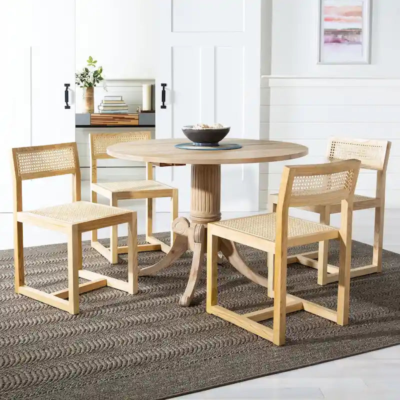 Table à manger à abattants blanc antique - 43 L x 43 P x 31 H - 43Lx43Px31H