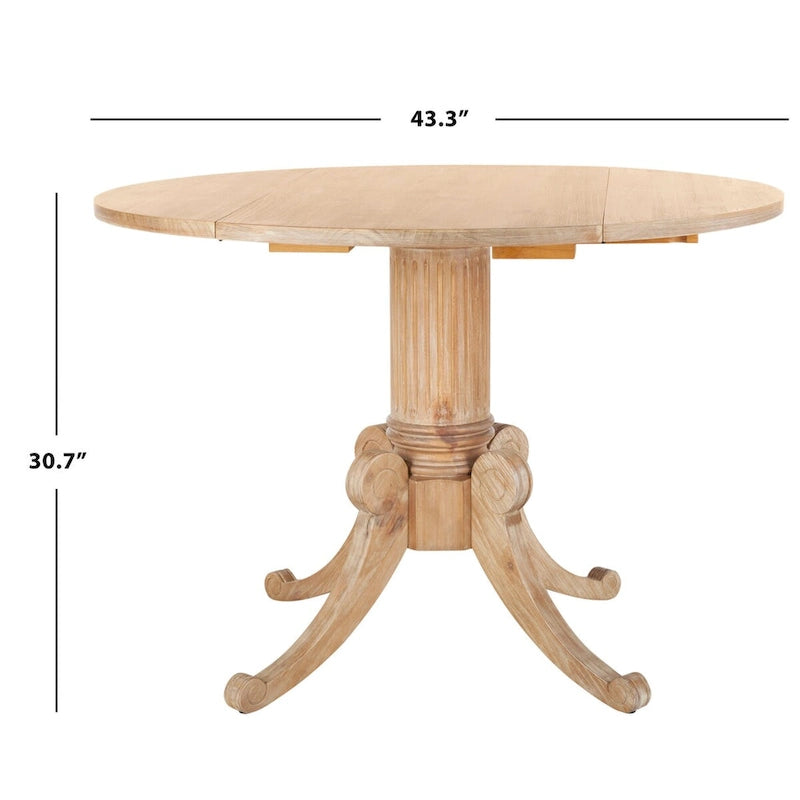 Table à manger à abattants blanc antique - 43 L x 43 P x 31 H - 43Lx43Px31H
