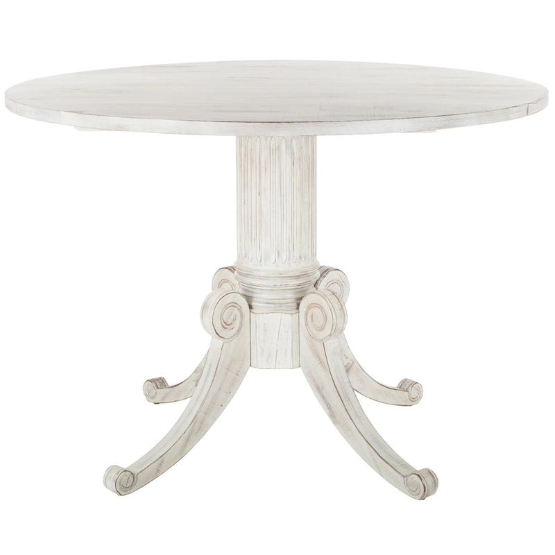Table à manger à abattants blanc antique - 43 L x 43 P x 31 H - 43Lx43Px31H